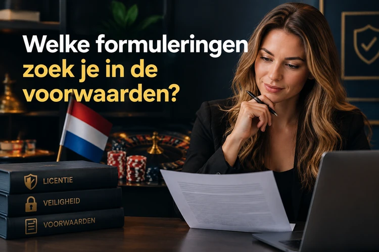 Welke formuleringen zoek je in de voorwaarden?