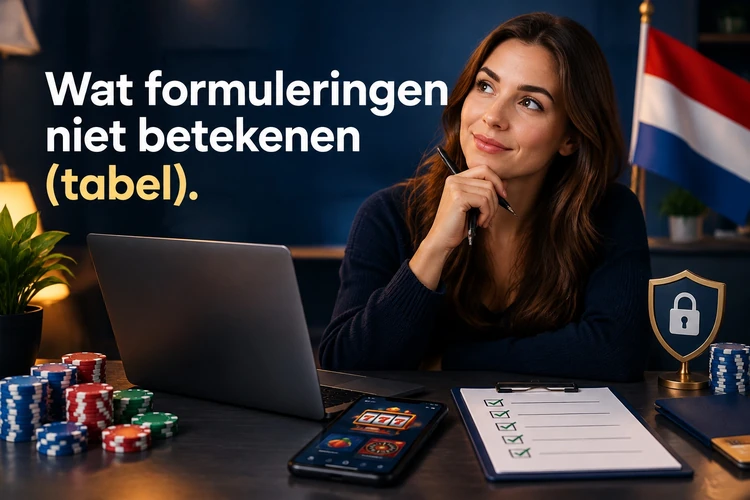 Wat formuleringen niet betekenen (tabel)