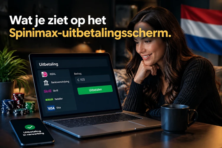 Wat je ziet op het Spinimax-uitbetalingsscherm